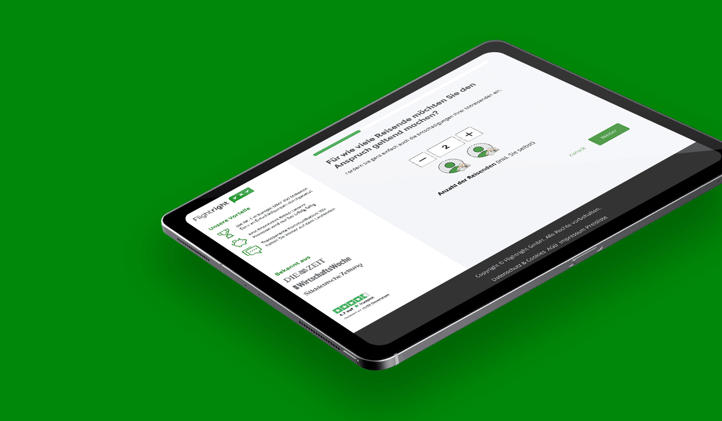 Flightright claim check platform
