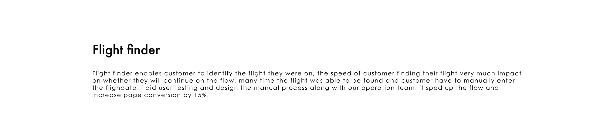 Flightright design — detail