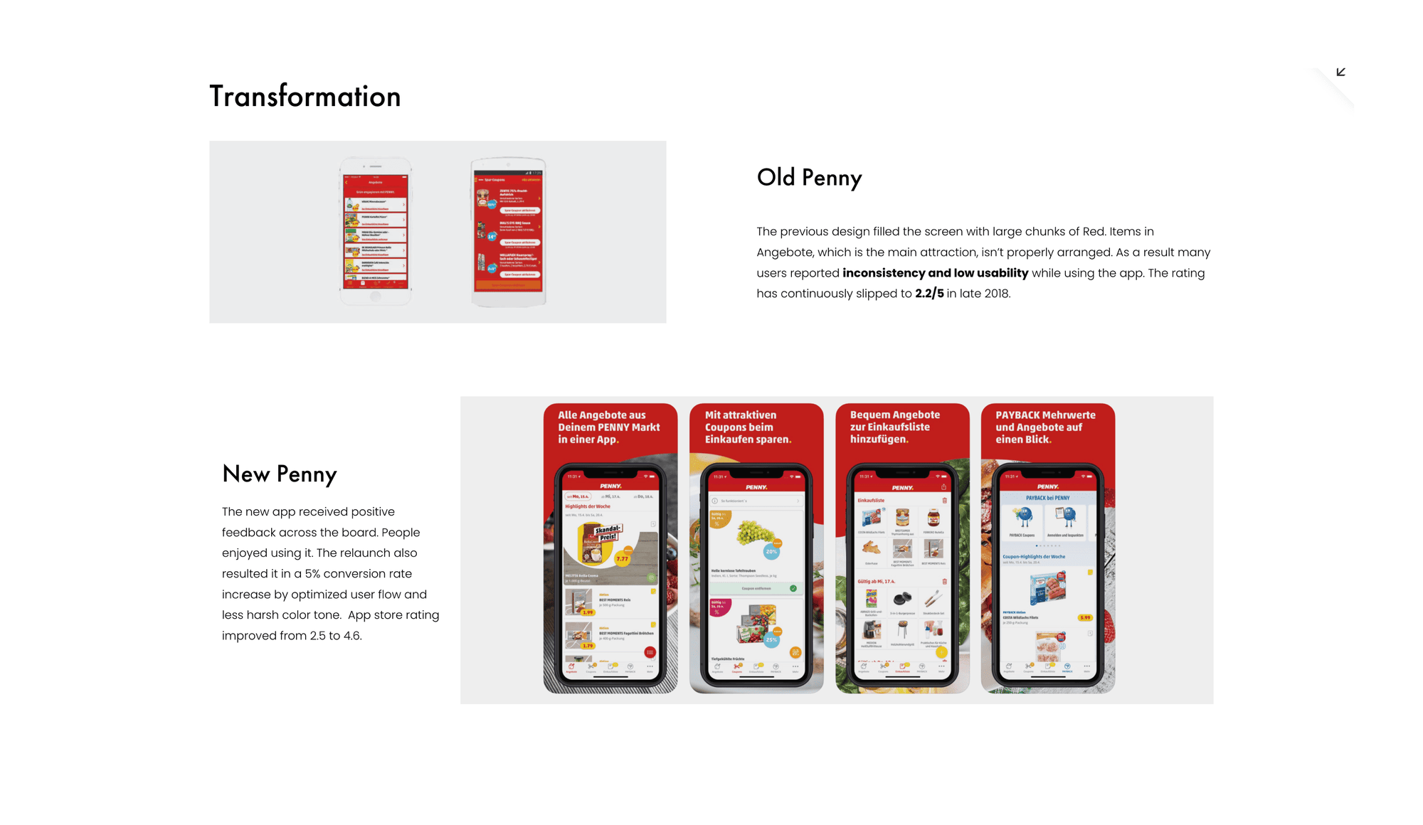 Penny app design — detail