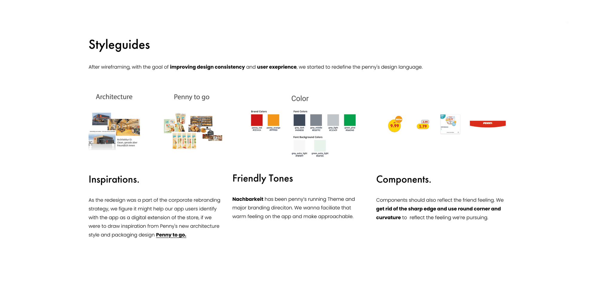 Penny app design — detail
