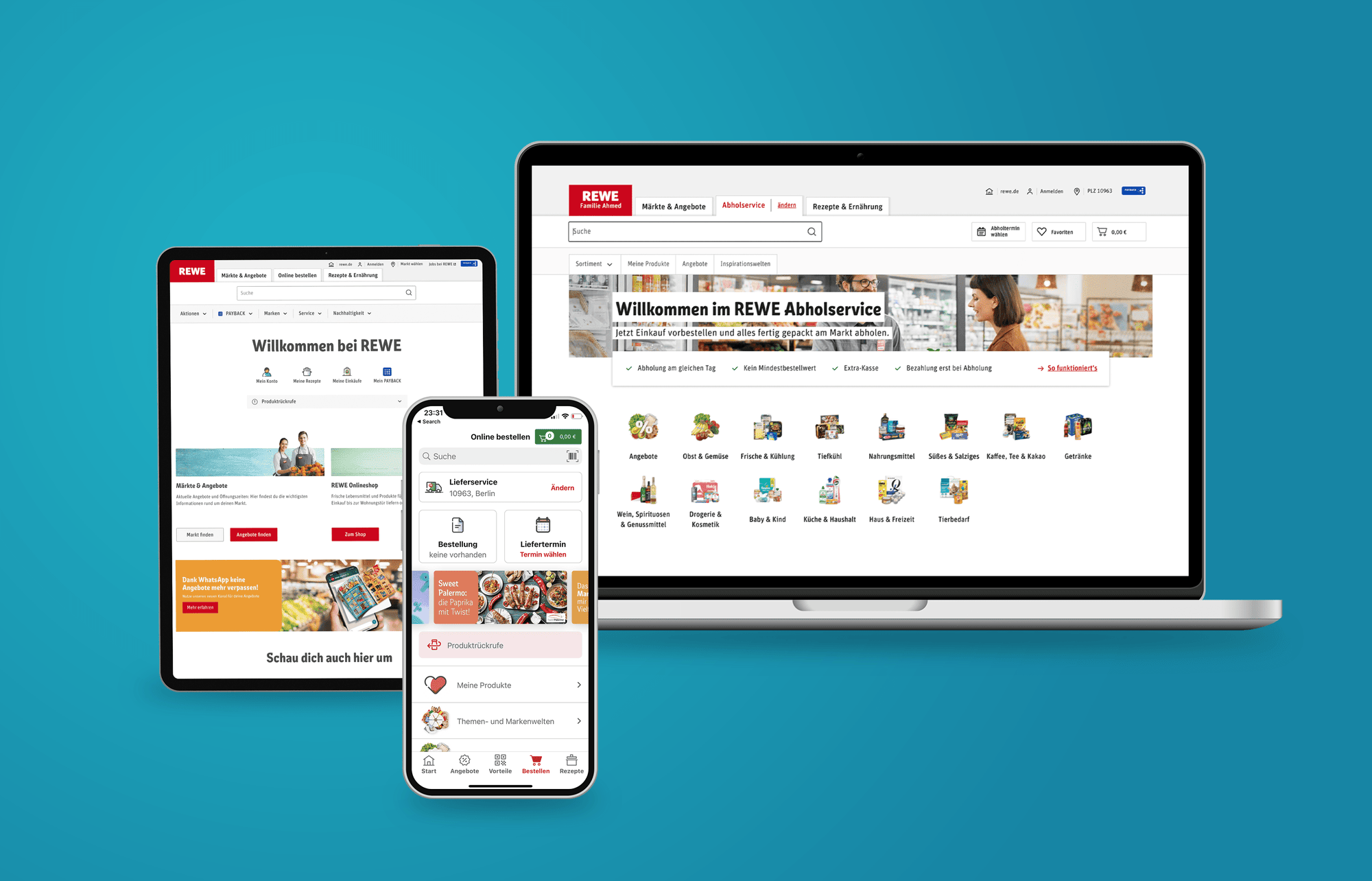 REWE Lieferservice design — detail
